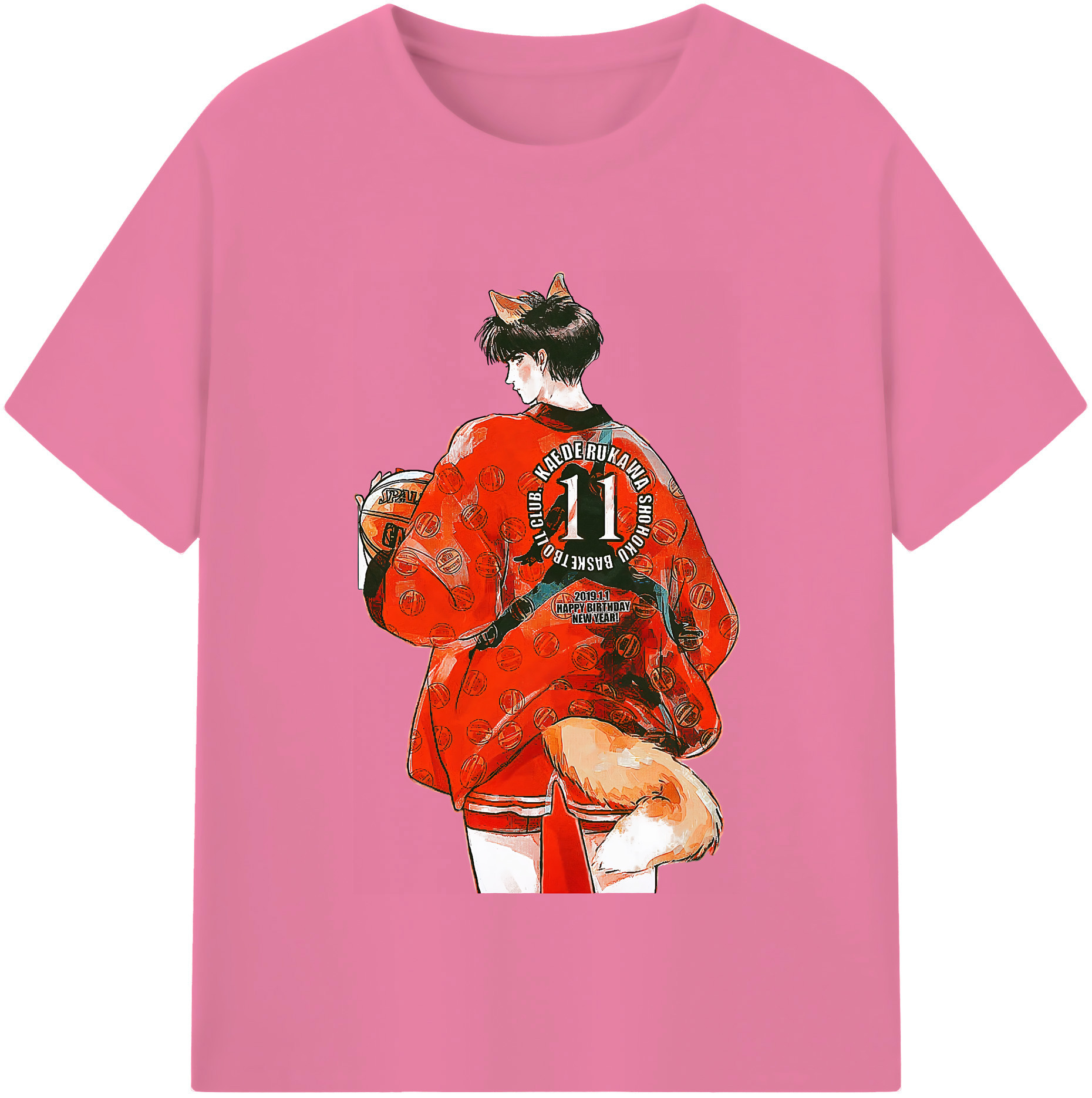 SLAM DUNK／スラムダンク 綿100％半袖Tシャツ（フロントプリント）